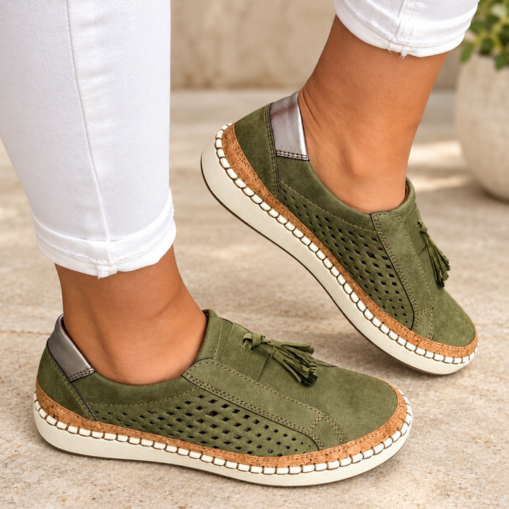 Siena | Breathable Perforated Orthopedic Slip-On Loafers for Women with Arch Support
