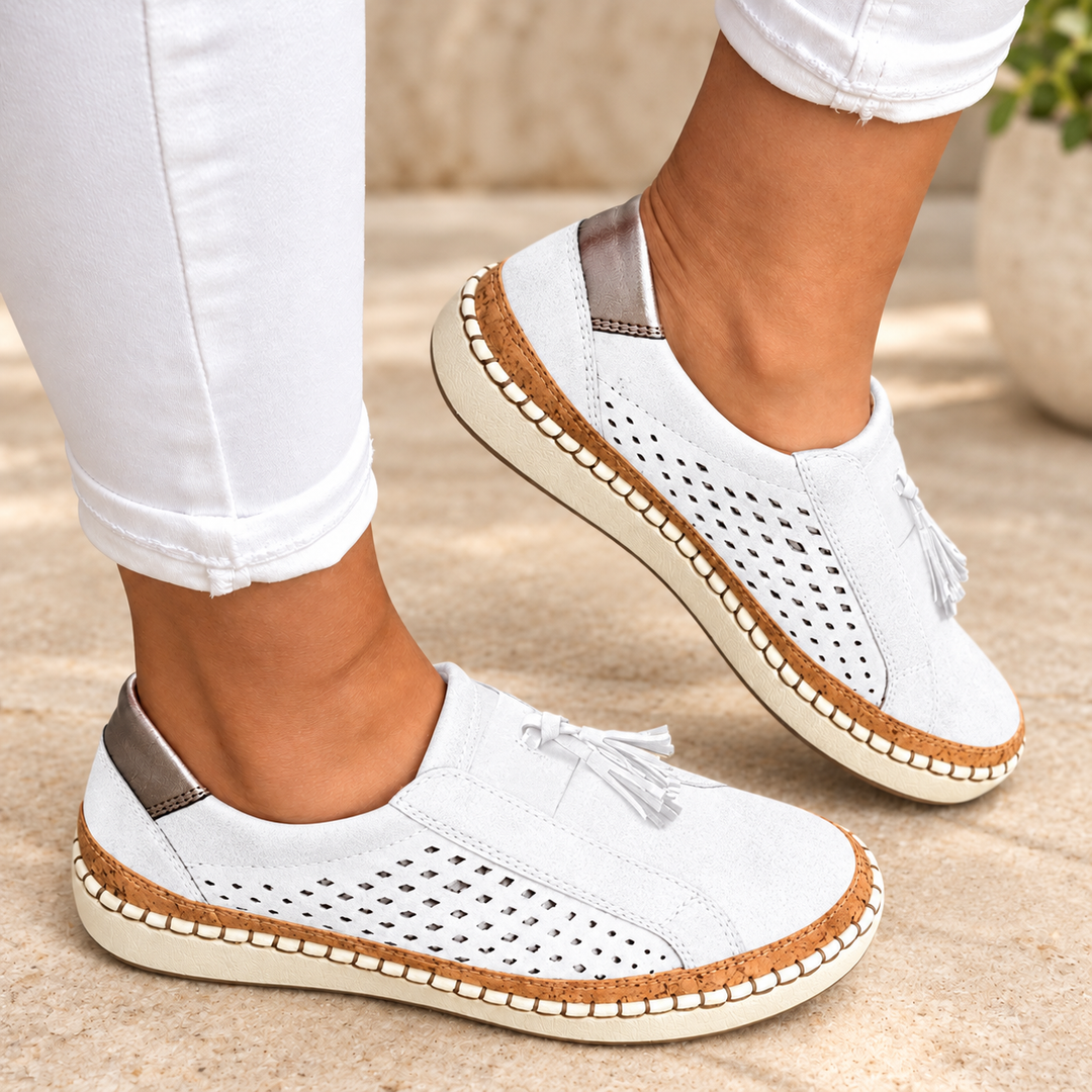 Siena | Breathable Perforated Orthopedic Slip-On Loafers for Women with Arch Support